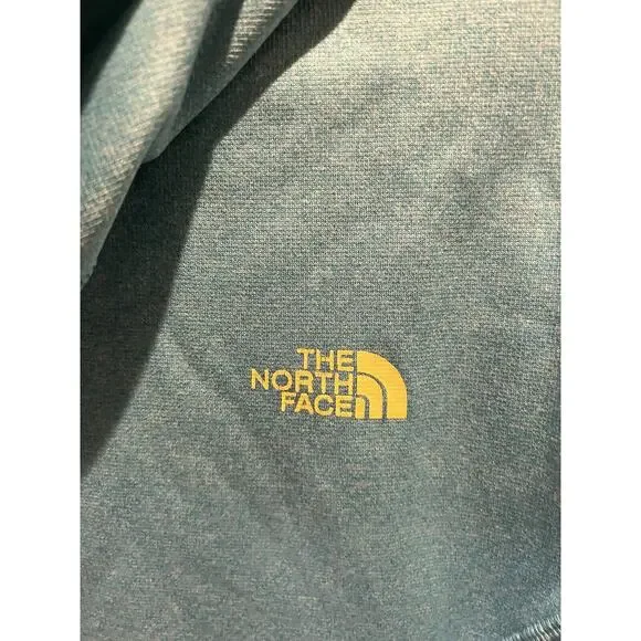 The North Face Hoodie Womens M Turquoise Logo Spellout Pullover Sweatshirt - Picture 6 of 6